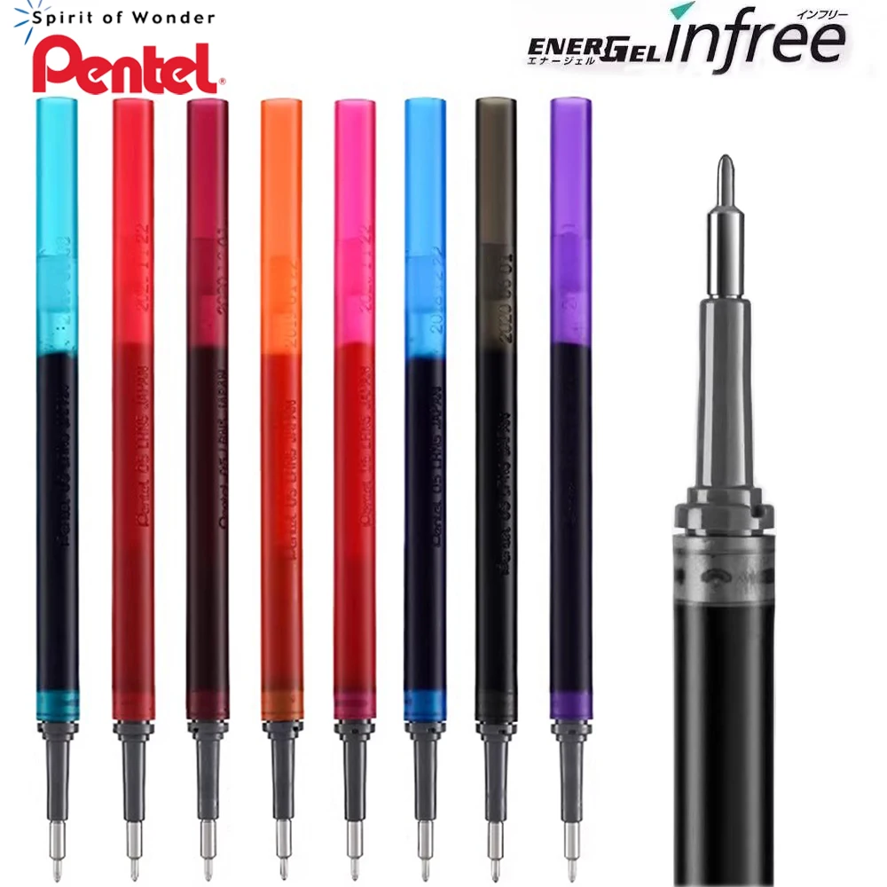 

12 шт., японский гелевый стержень Pentel, 0,5 мм, игольчатый наконечник LRN5TL, стержень для ручки, быстросохнущий для BLN105/BLN75, канцелярские принадлежности