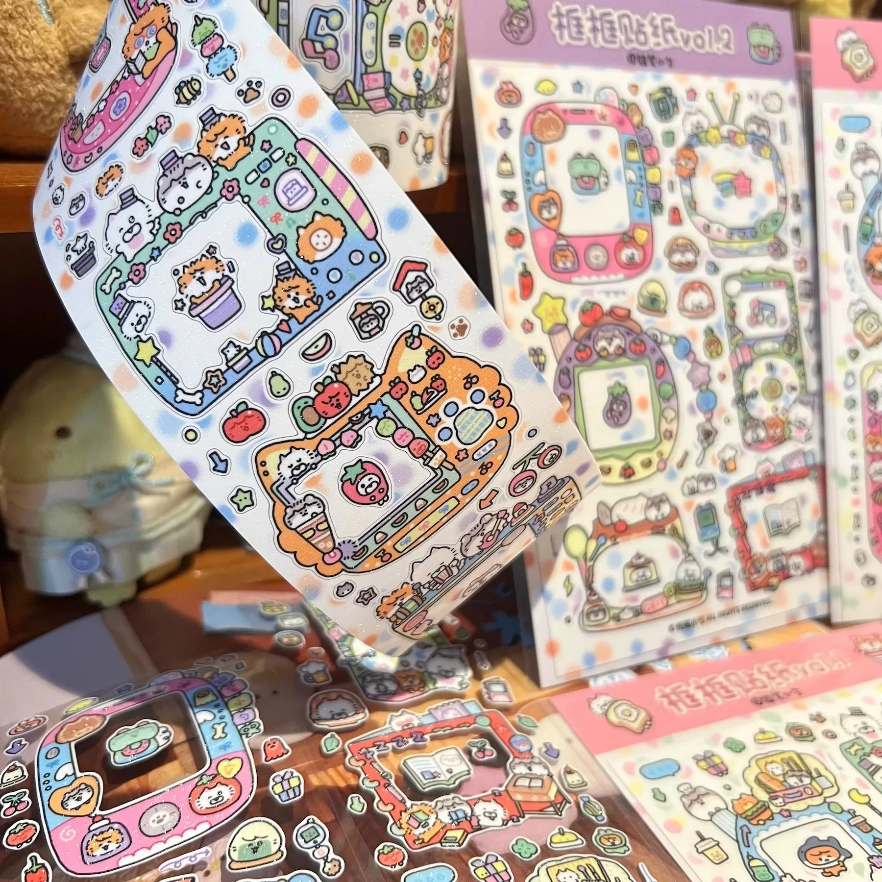 Cute Retro Electronic Communication Die cut Sticker DIY Deco Card Journal Scrapbooking Photo Card Phone Case Collage Supply