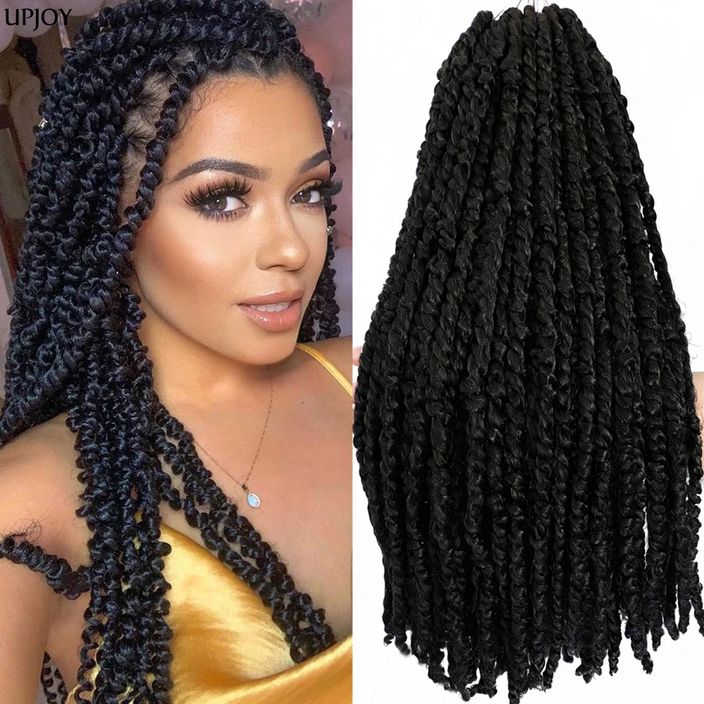

1- 4 packs Passion Twist Crochet Braiding Hair Pretwisted Curly Hair Passion Twists Synthetic Braiding Hair Extensions for Women
