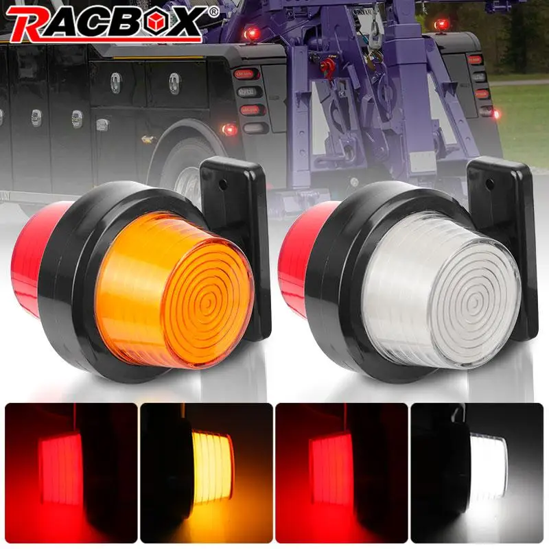 12V 24V Double Sides LED Marker Light Clearance Light Turn Signal Light Warning Tail Lamp For Car Truck Trailer Lorry Pickup RV