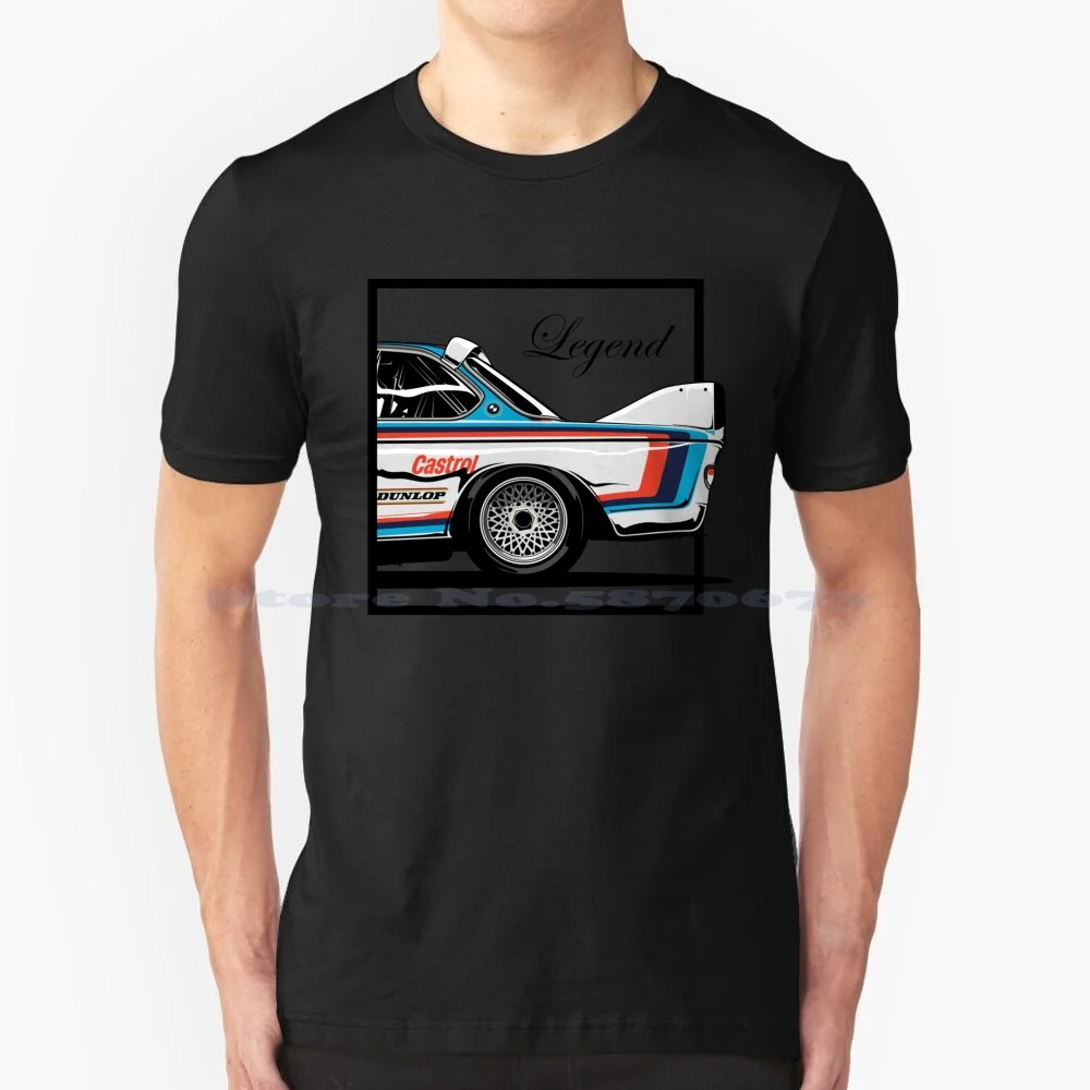 3.0 Csi Classic Race Legend E9 T Shirt 100% Cotton Tee 3 0 Csl E30 M3 Dtm Tuner Turbo 2002 Racecar Classic Csi Castrol Race