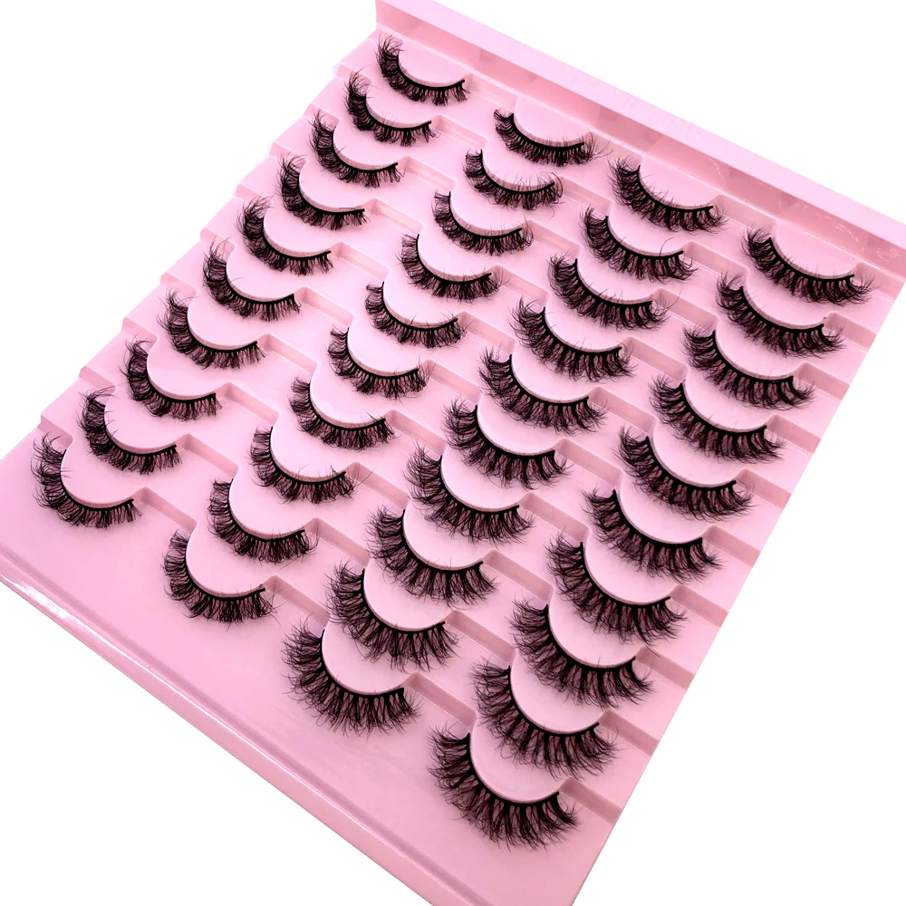 Neu: 20 Paar Natürliche Dicke Künstliche Wimpern, Lange 6D Nerz-Wimpern für Make-up und Wimpernverlängerung – Detail 3