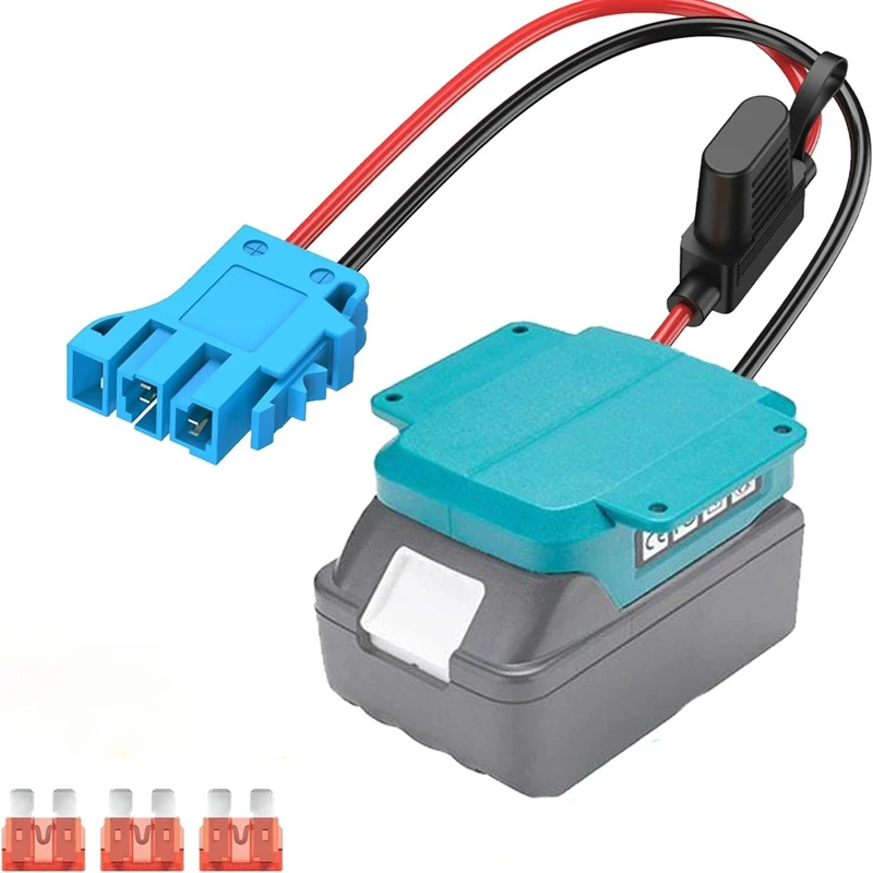 Power Wheels Adapter For MAKITA 18V Li-Ion Battery Adapter Conversion Kit With Fuse Holder And Wire Harness Connector