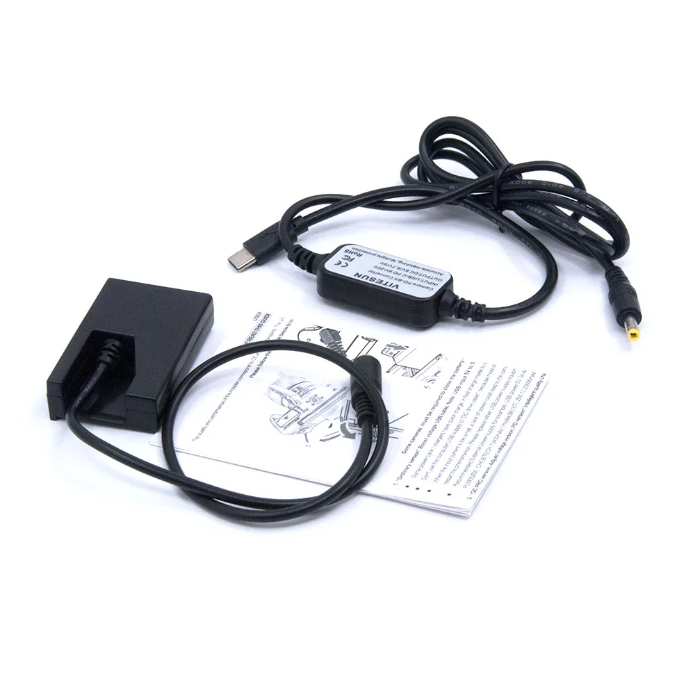Vitesun USB نوع C محول الطاقة كابل الشاحن + EN-EL9 الدمية البطارية EP-5 لنيكون D40 D40X D60 D3000 D5000 كاميرا DSLR