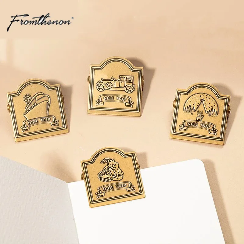 Fromthenon Multifunctional Art Painting Paper Paving Fixed Wrinkle Resistant Color Yellow Brass Metal Clip Storage Supplies