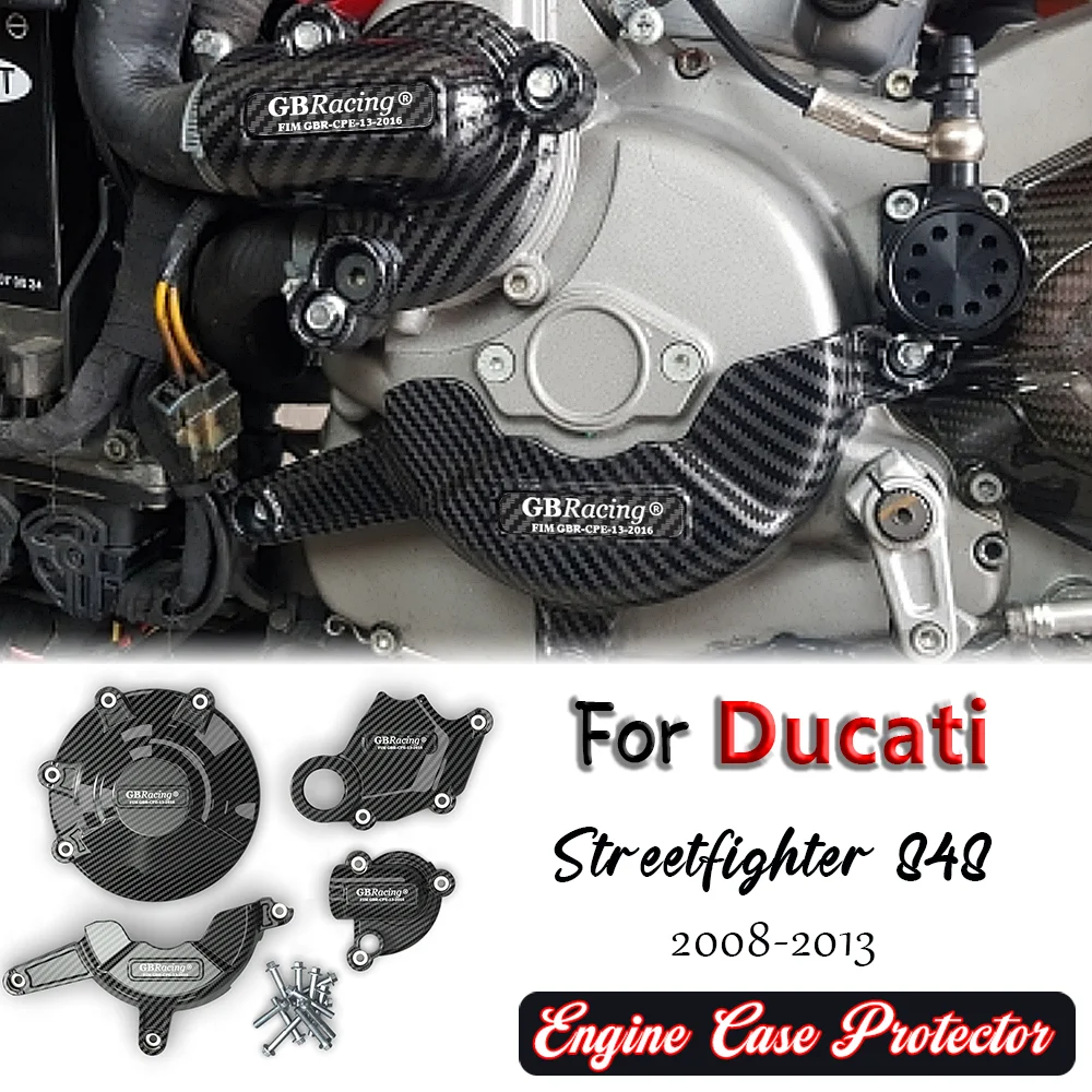 

For Ducati Streetfighter 848 Motorcycles Engine Case Guard Engine Case Protector Cover Engine Cover Set Engine Protection Cover