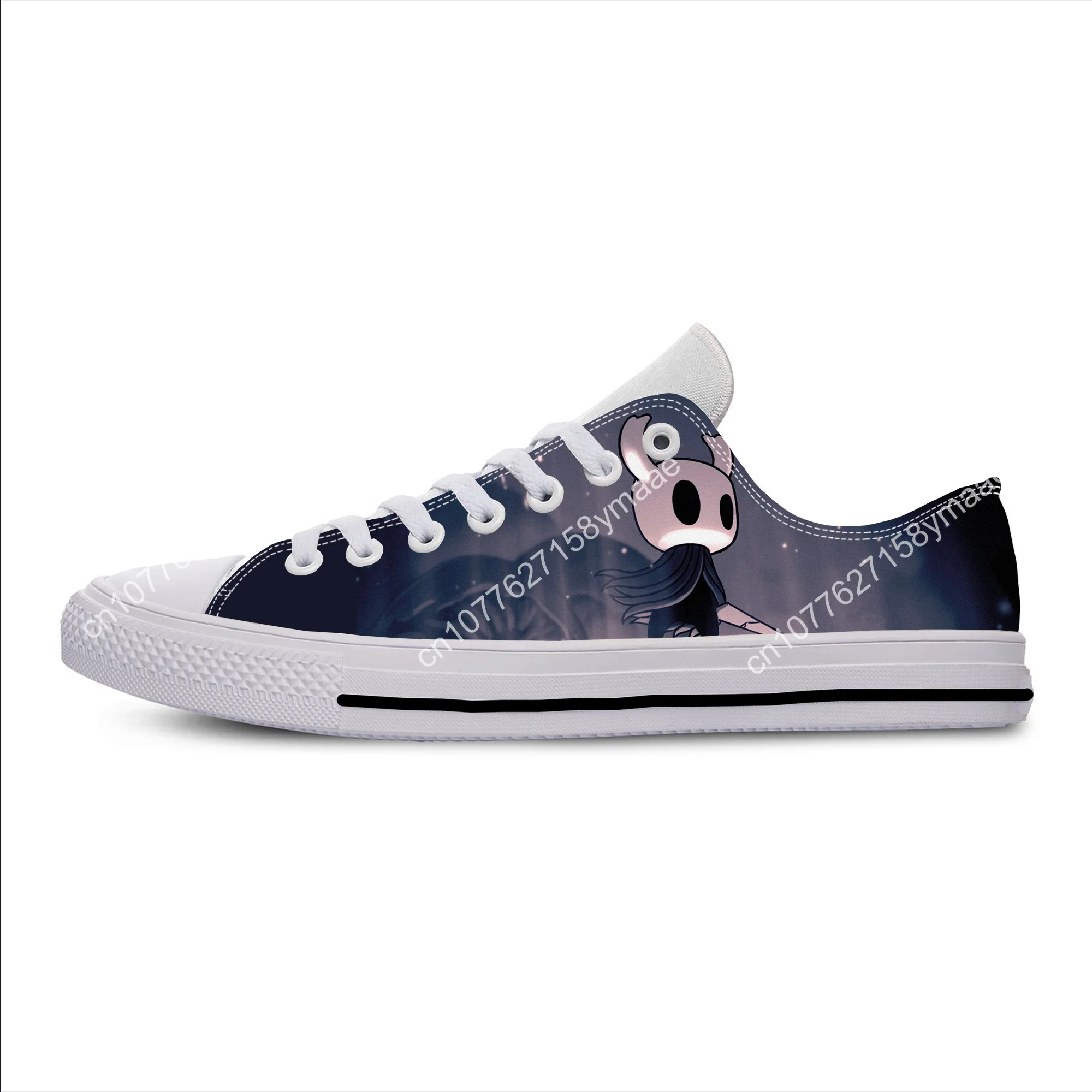 Anime Cartoon Game Ghost Hollow Knight Cool Funny Casual Cloth Shoes Low Top Breathable Lightweight 3D Print Men Women Sneakers