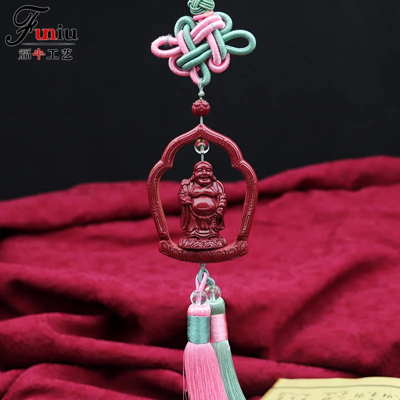 

Chinese Red Cinnabar Automobile Hanging Ornament Car Accessories