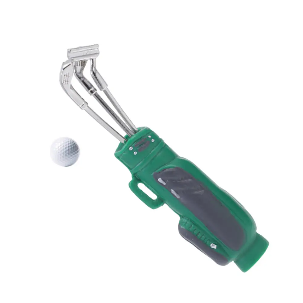 

Mini Golfing Kit Safe Lightweight Portable Decor House Resin Prop Child Toy Set Simulation Realistic Reproduction