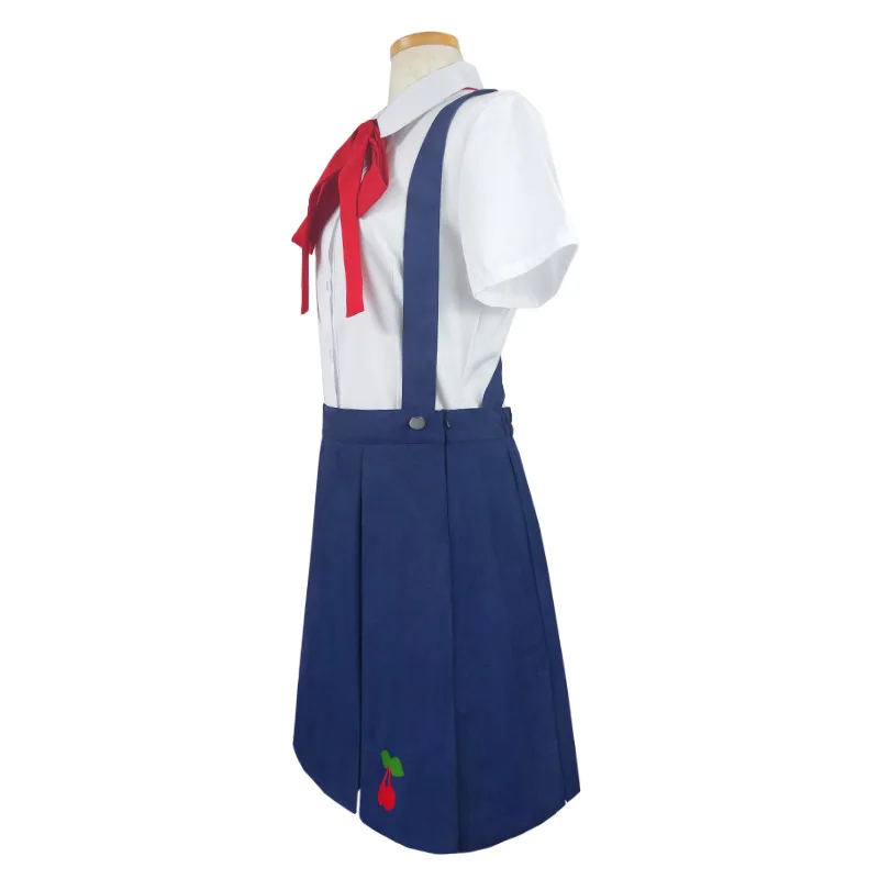 Anime Monogatari Series Mayoi Hachikuji Cosplay Costume High School Blue JK Uniform Dress Outfits Christmas Carnival Suit