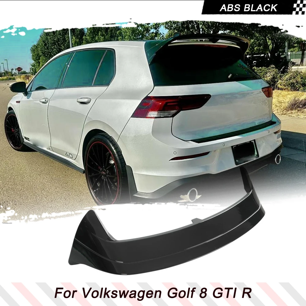 

Car Rear Roof Spoiler for Volkswagen VW MK8 Golf 8 GTI 2021 2022 ABS Black Car Rear Roof Racing Spoiler Top Window Wing Lip