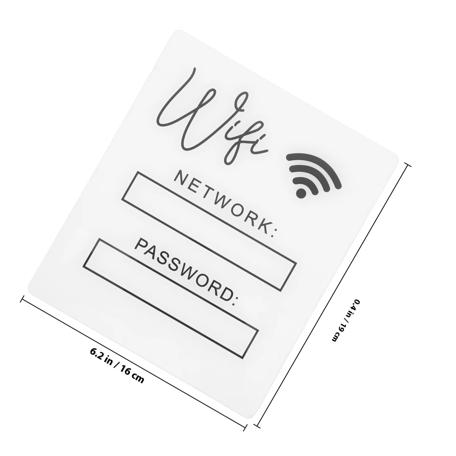 واي فاي كلمة المرور تسجيل الاكريليك منظم سطح المكتب للمنزل مكتب فندق غرفة الضيوف أساسيات حساب صغير كلمة المرور عرض المجلس #4