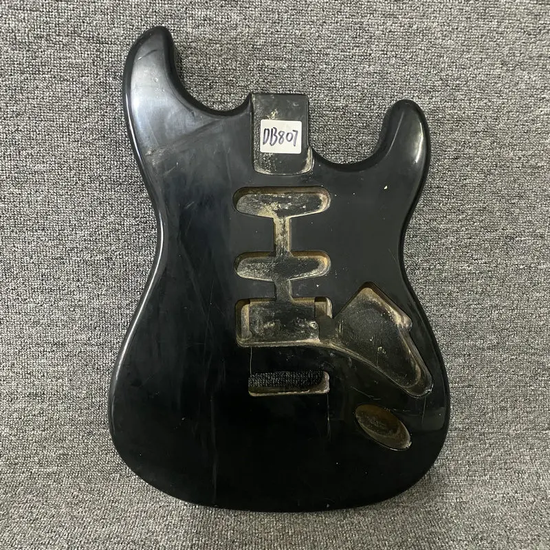 DB807 Black Color ST Electric Guitar SSH&SSS Pickups Solidwood Guitar Body Surface Damages DIY Parts and Replace Accessories