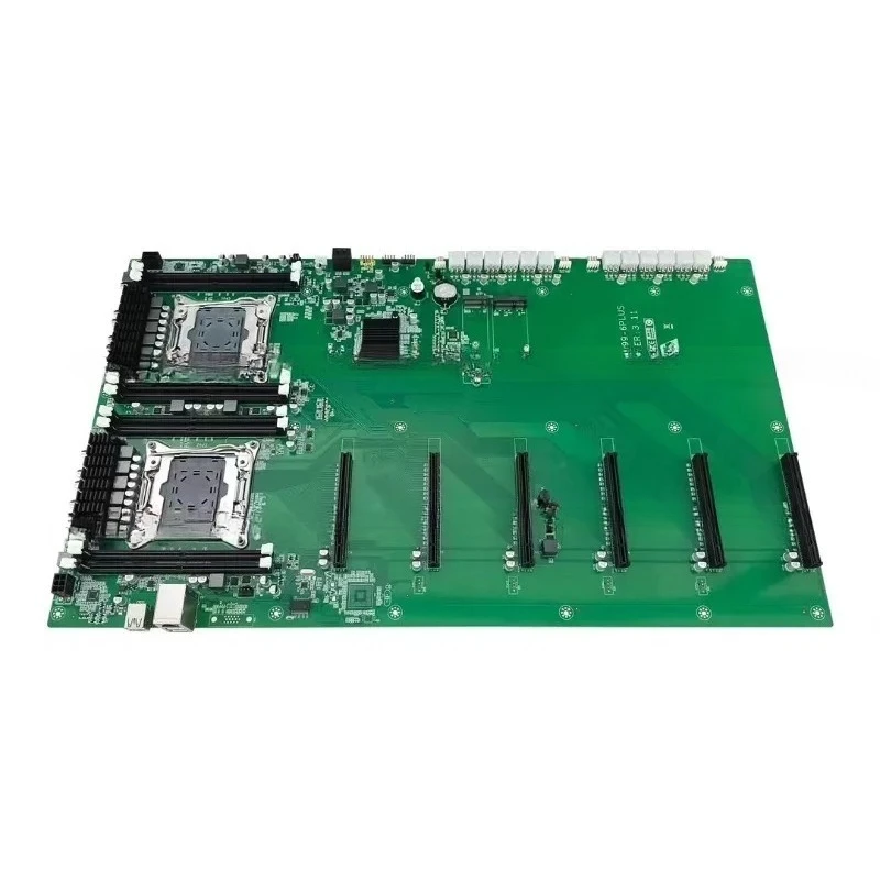 X99 Dual‑Socket PLUS Motherboard LGA2011‑3 DDR4 6 PCIe Graphics Card Slots Wide Spacing For Desktop Server DIY Host