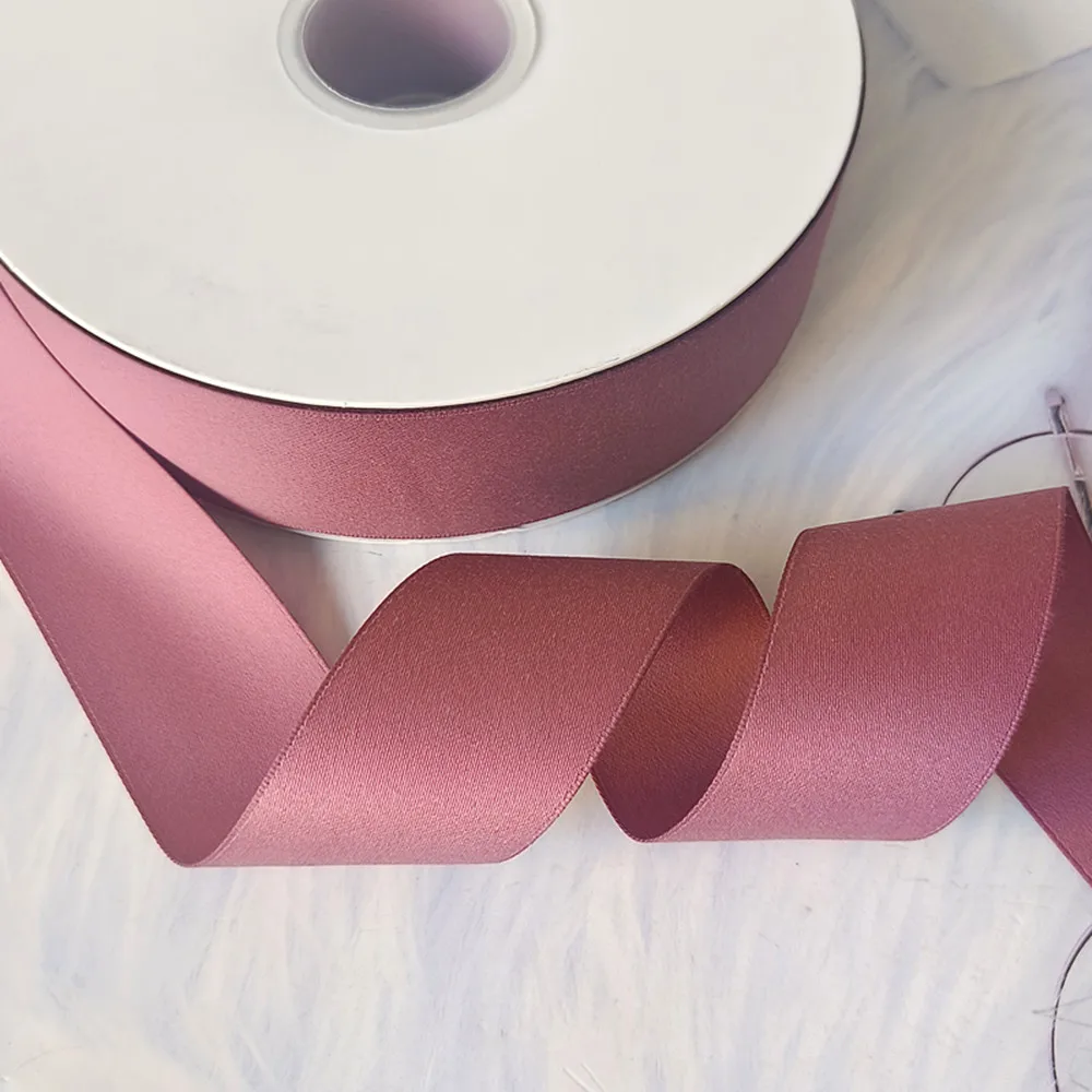 5Yards 10MM 25MM 38MM Wide Matte Double Face Satin Ribbon DIY Bows Gift Wrap Decorative Tape