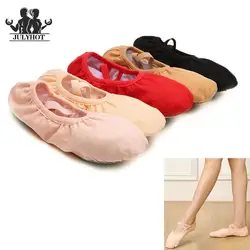 1 Pair Soft Sole Ballet Dance Slippers Girls Ballet Shoes Gymnastic Flat Cotton Woman Dance Shoes Practise Ballerina Shoes