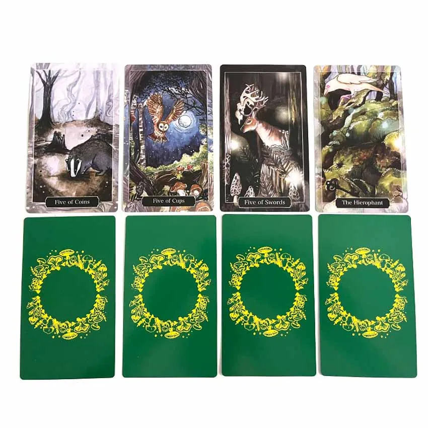 12x7 cm Spirits of the Woodland Tarot Deck Paper Manual Card Game