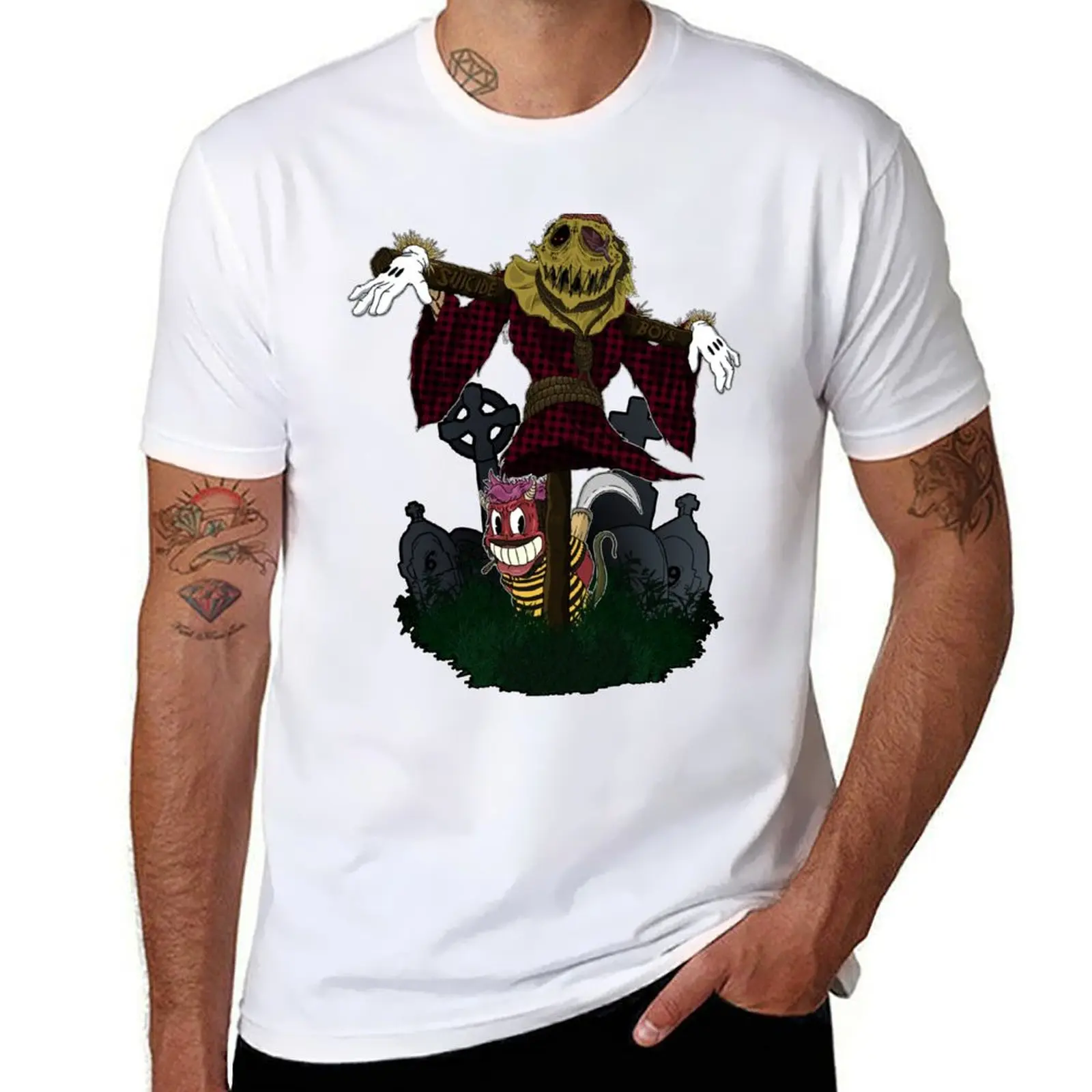 

The Scarecrow and Ruby Da Cherry Graphic T-Shirt man t shirts graphic cotton tshirt 100% T-Shirt