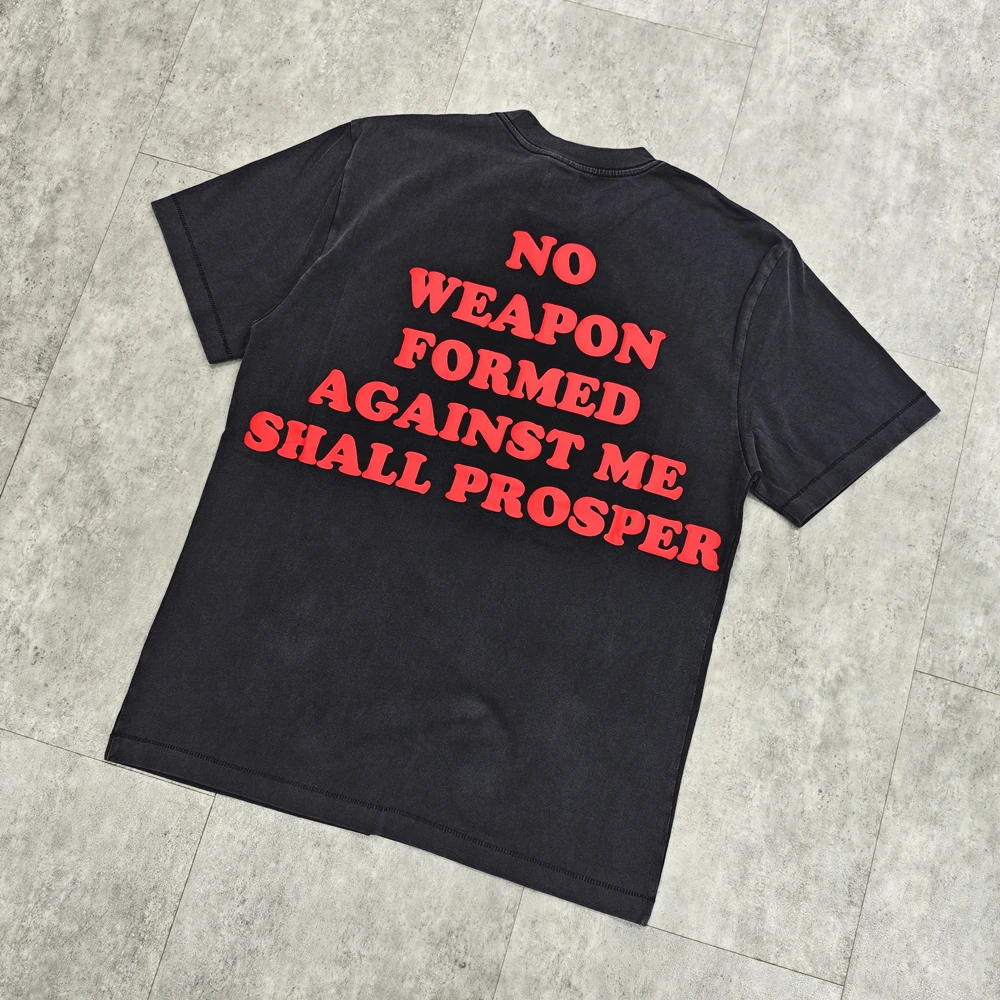 Yao Fashion Saint OF Michael 25SS 1:1 Casual Foam Print Tee Tops Cotton Oversize Vintage T Shirt