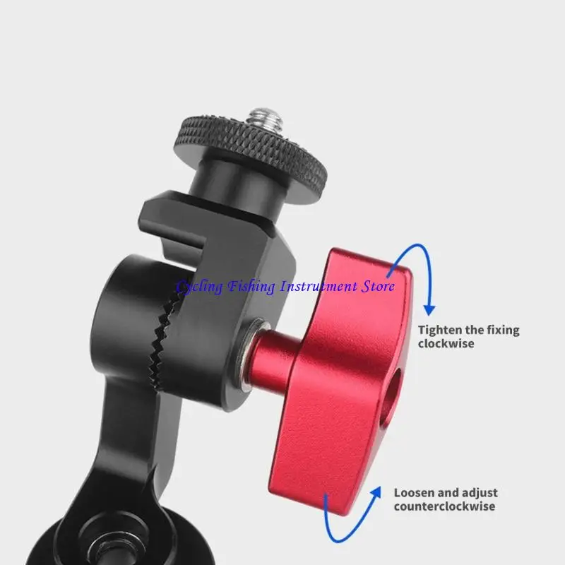 

G92F Bicycles Headsets Caps Mount Action Camera Holder for 28.6mm Bike Stem Aluminium Alloys Top Caps Mount Easy to Install