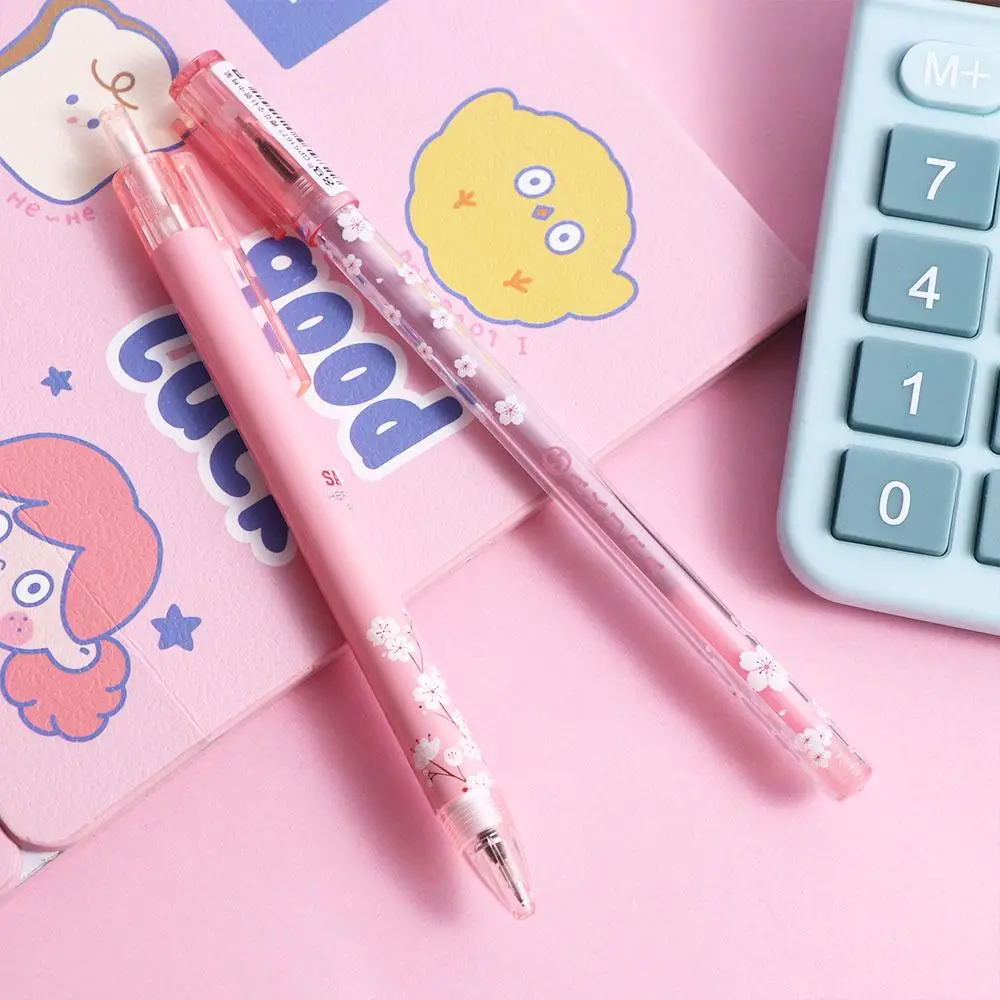 

Office Supplies Kawaii 0.5mm Black Student Gift Sakura Season Gel Pens Sakura Floral Writing Pen Signing Pen