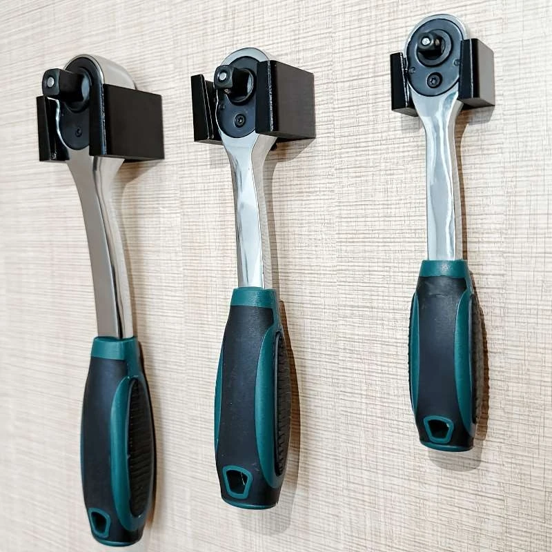 Wall Mount Ratchet Wrench Storage Holder Garage Hand Tool Hanging Bracket Hardware Tool Organizer