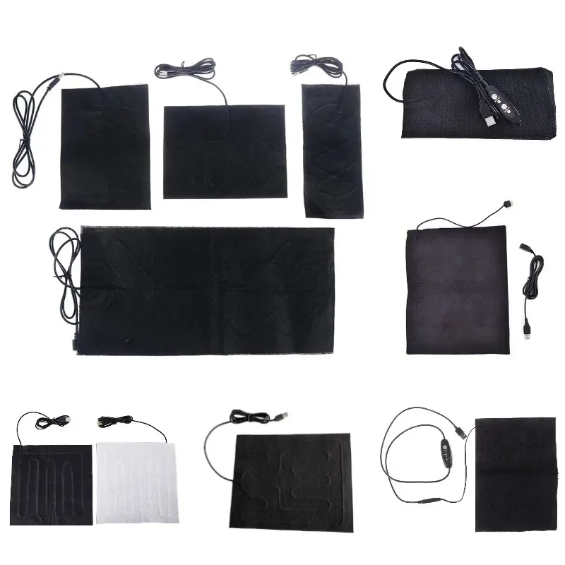 

1/2 шт., грелка из углеродного волокна, грелка для рук, USB-нагревательная пленка, электрическая зимняя инфракрасная грелка для лихорадки, портативная грелка для рук