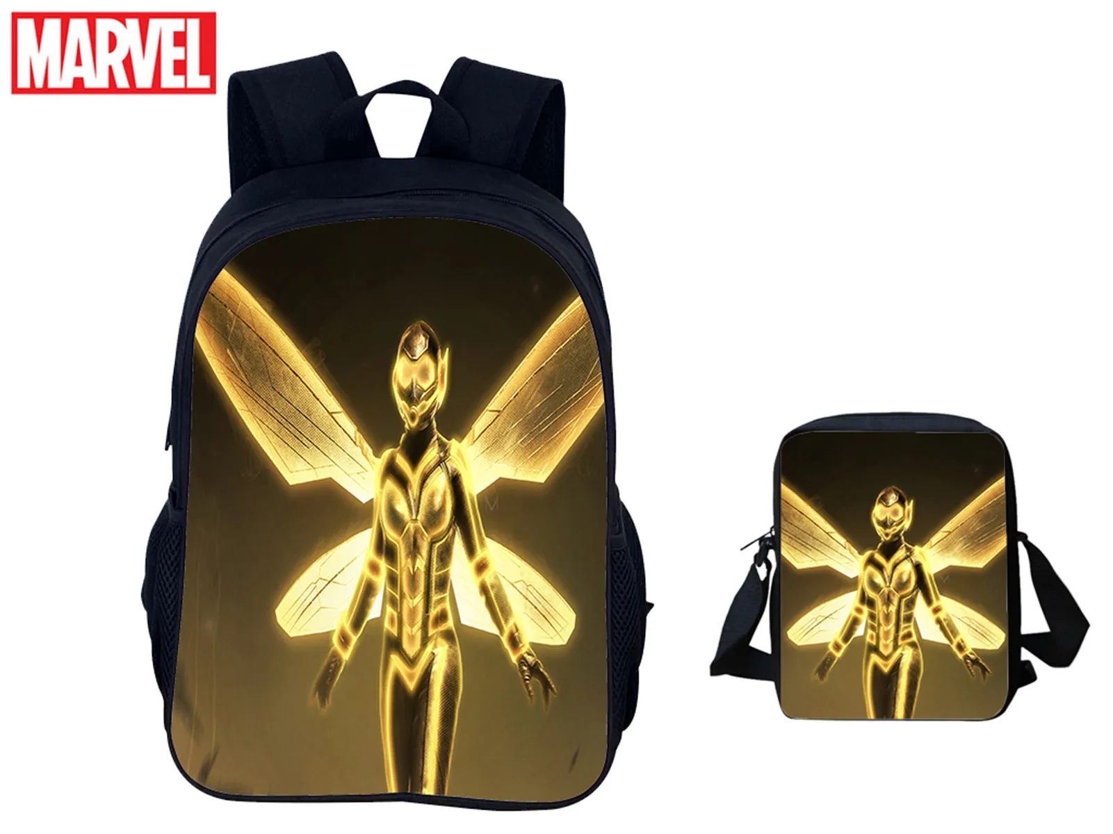 

Marvel Ant-Man 2Pcs Set-Casual Durable School Backpack with Canvas Shoulder Bag for Elementary Kids