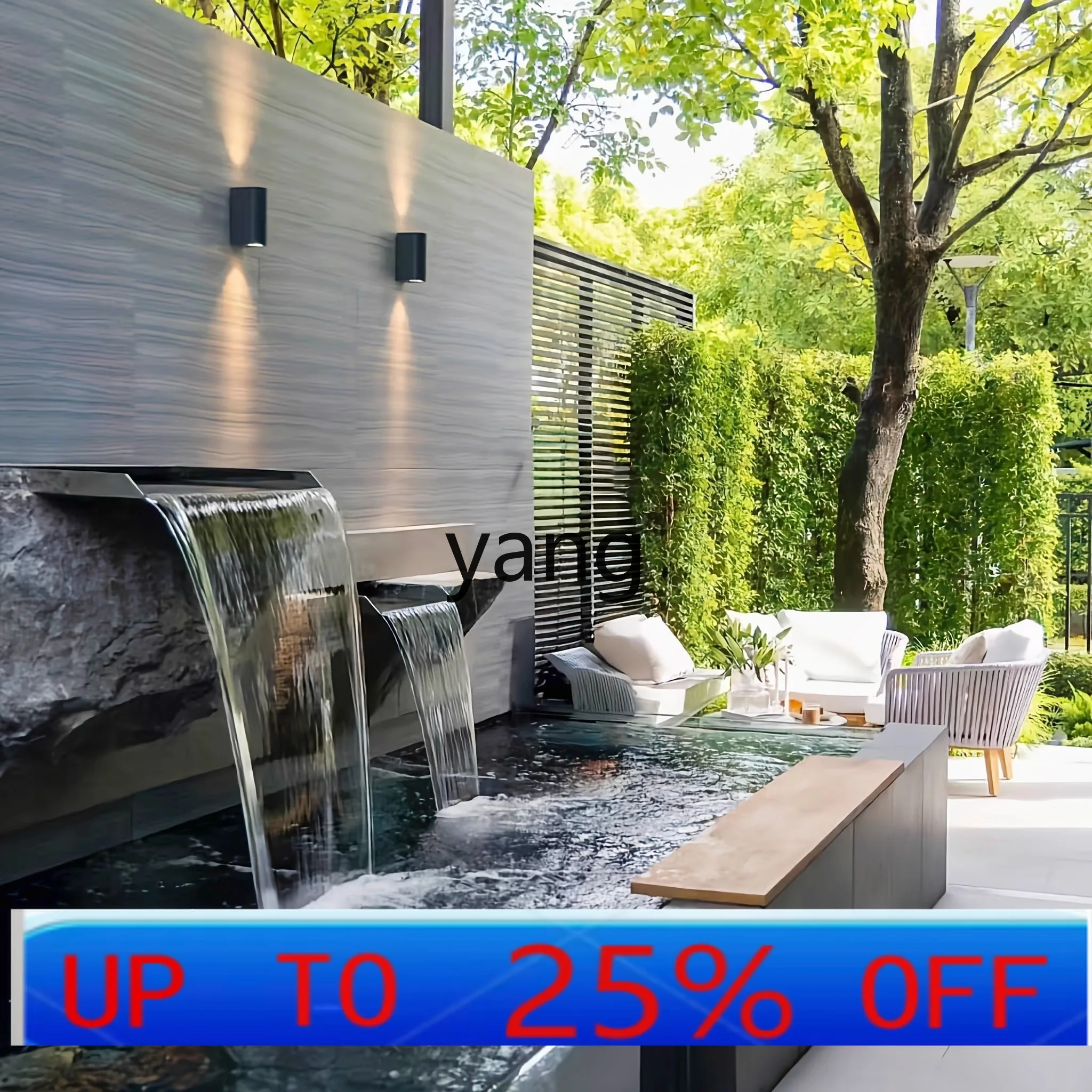 

LMM резервуар для потока из нержавеющей стали, занавеска для воды, стена, пруд, проточная вода, ландшафтный дизайн, сад