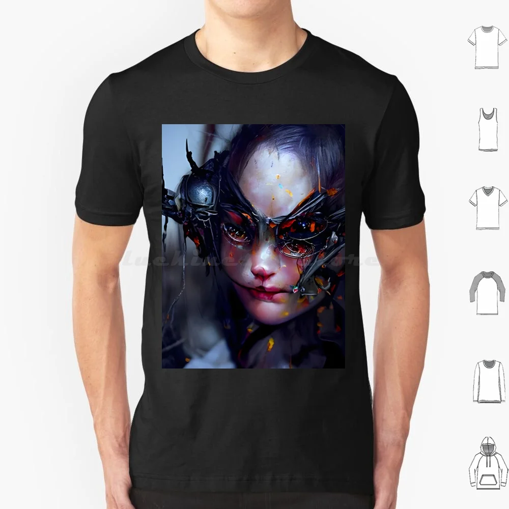 Upgraded T Shirt Men Women Kids 6xl Cyborg Cybernetic Enhancement Ai Art Dark Fantasy Future Fantasy Sci Fi Goth Cybergoth