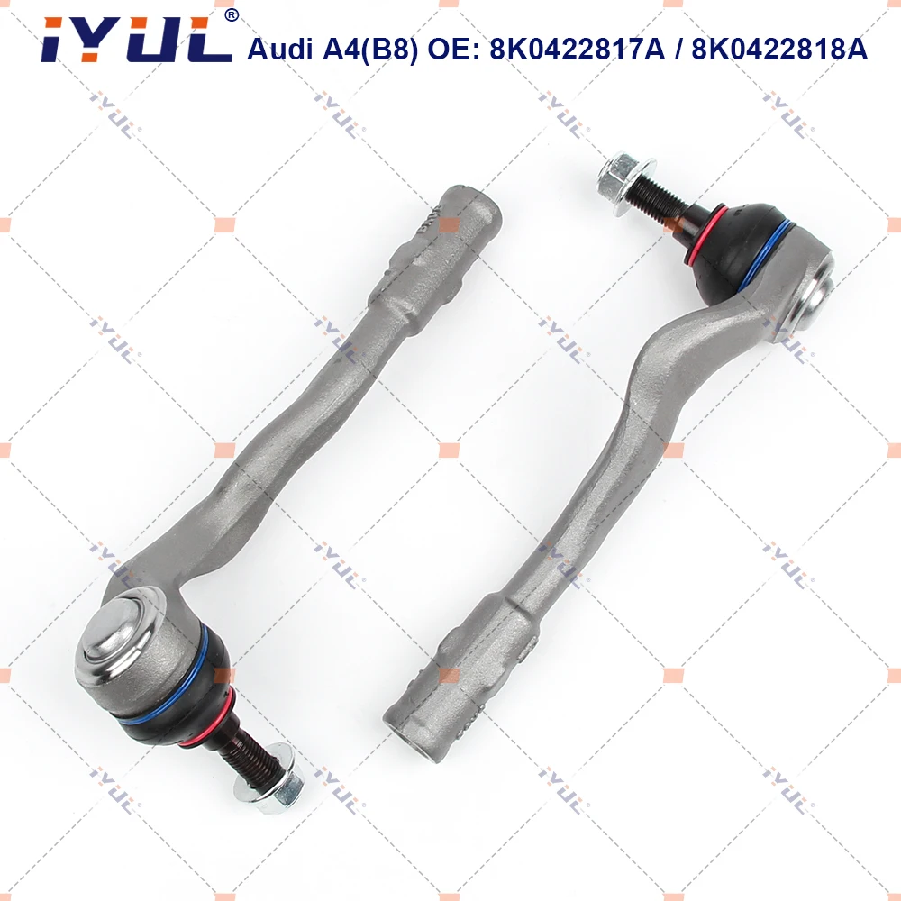 

A Pair Front Axle Outer Steering Tie Rod Ends Ball Joint For Audi A4 8K2 8K5 8KH B8 A5 8F7 8TA Q5 8K0422817A 8K0422818A