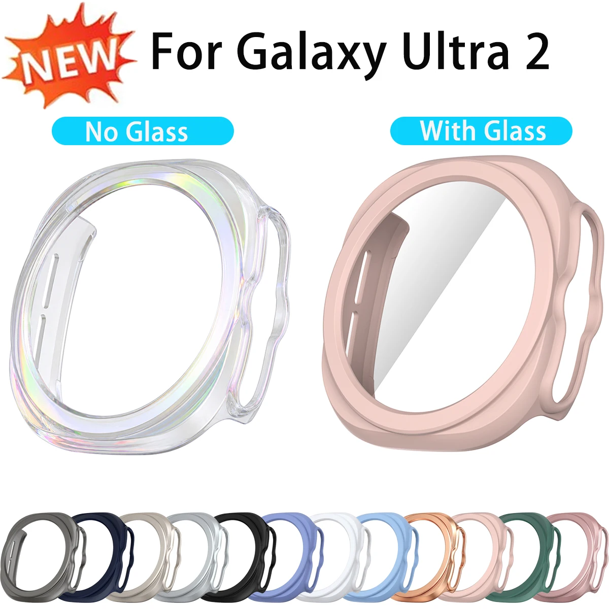 Case + Tempered Glass for samsung galaxy watch Ultra2 Hollow cover shell anti-drop bumper for galaxy ultra 2026 protective frame