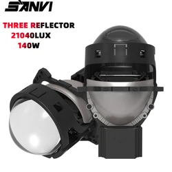 SANVI 3.0 인치 Bi LED 프로젝터 헤드라이트 렌즈, 헬라 LED 조명 프로젝터, 140W 21040 다이오드 헤드램프, 자동차 액세서리