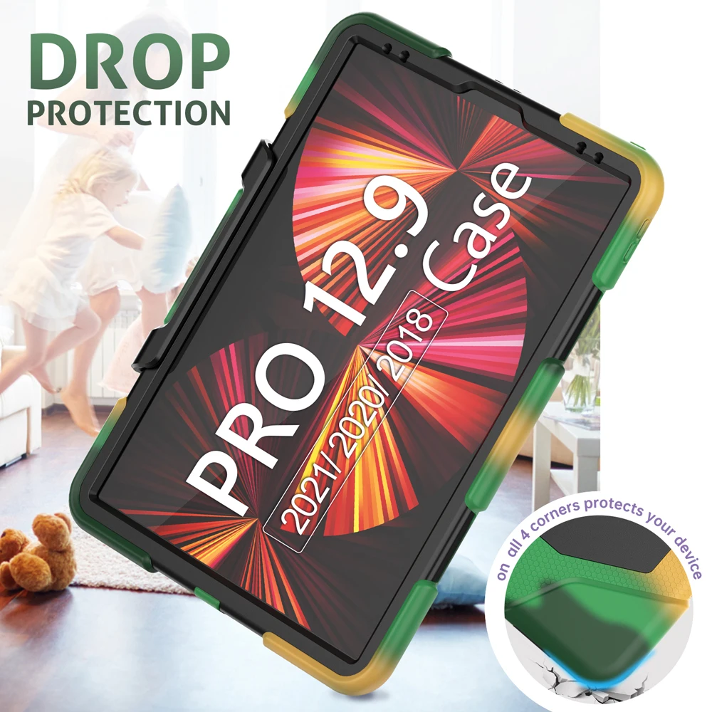 مع حافظة كمبيوتر لوحي بشاشة PET لجهاز iPad Pro 12.9 12 9 6th 4th 5th 3rd 2022 2021 2020 2018 حافظة Fundas سيليكون PC Stand Shell #5