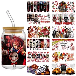 UV DTF Transfer Sticker Halloween Horry For The 16oz Libbey Glasses Wraps Bottles Cup Sticker DIY Waterproof 