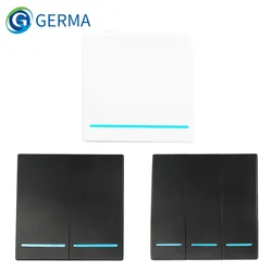 GERMA 1/2/3 Gang RF 433Mhz Smart home Push Wireless Switch Light Remote Control Wall Button Ceiling Lamp On Off ASK Ev1257