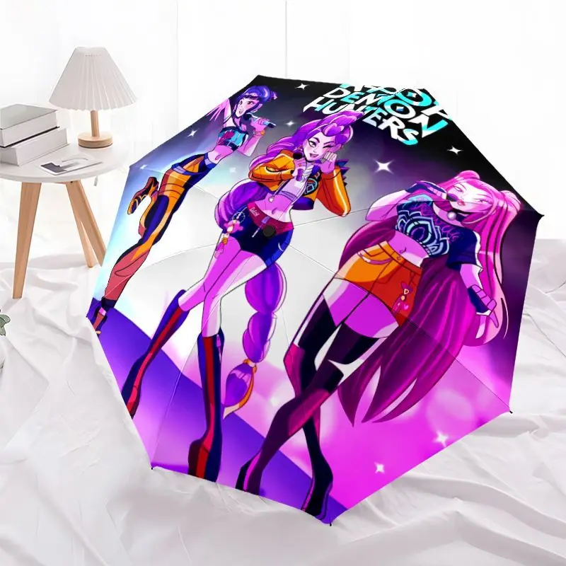 K-Pop Demon Hunters animación dibujos animados lindo paraguas creativo sombrilla protección solar protección UV sombrilla regalo al por mayor