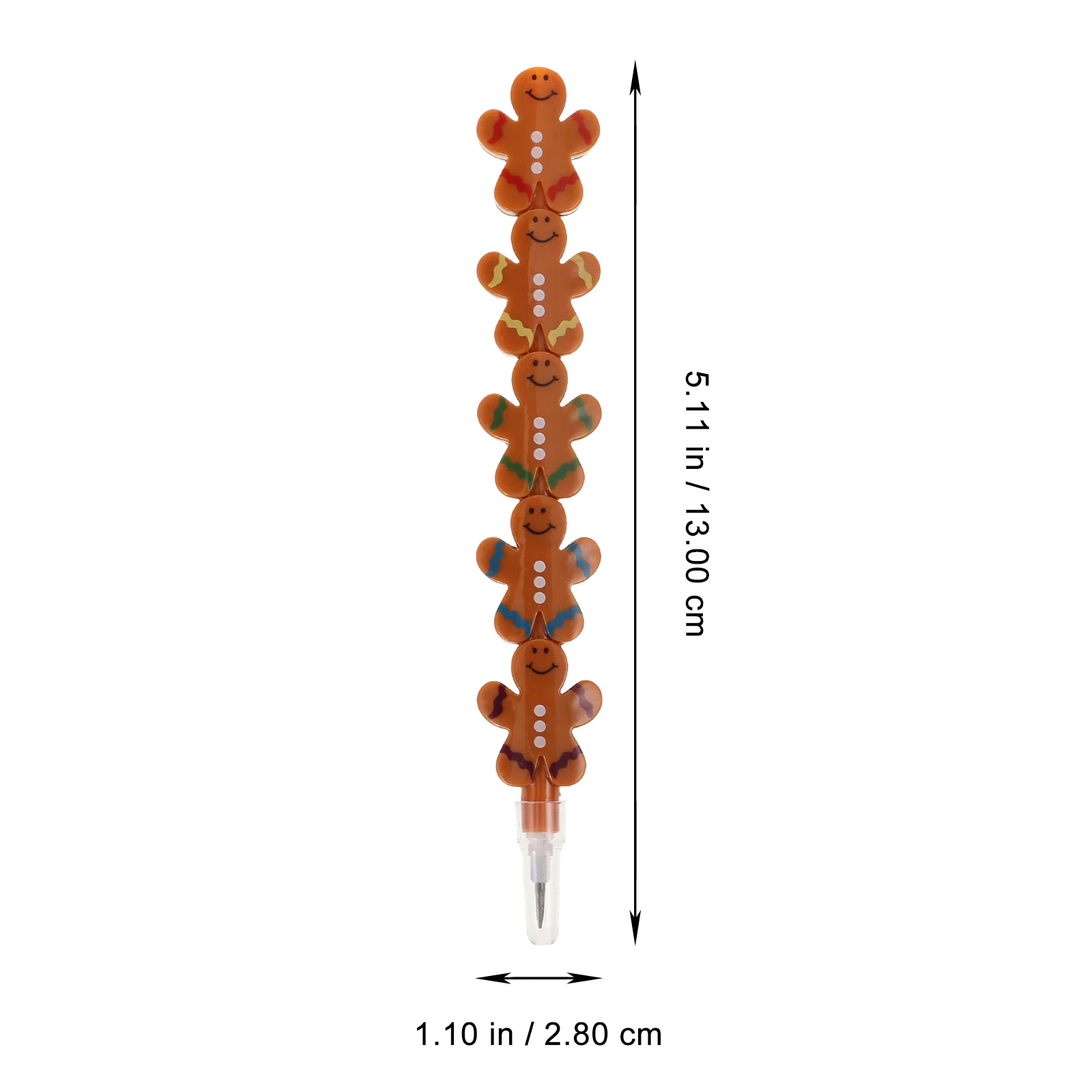 10 قطعة ديكور عيد الميلاد الزنجبيل رجل قلم رصاص غير شحذ تكويم هدية كتل الاطفال البني لعب الطفل