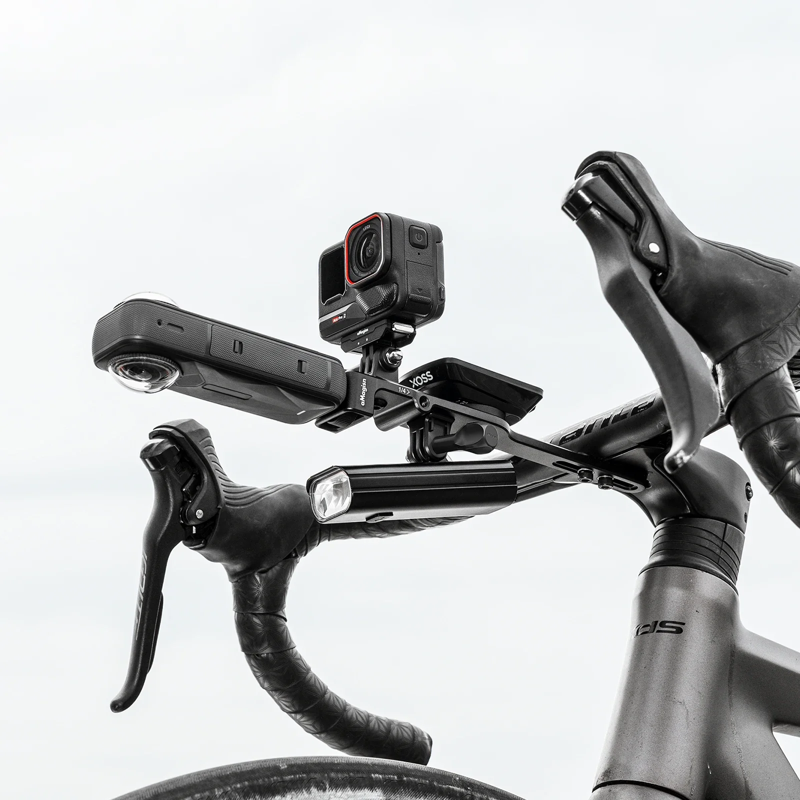 

Крепление для велокомпьютера, держатель спидометра, удлинитель для фонарика, крепление на руль велосипеда для камер GoPro, DJI, Insta360, аксессуар