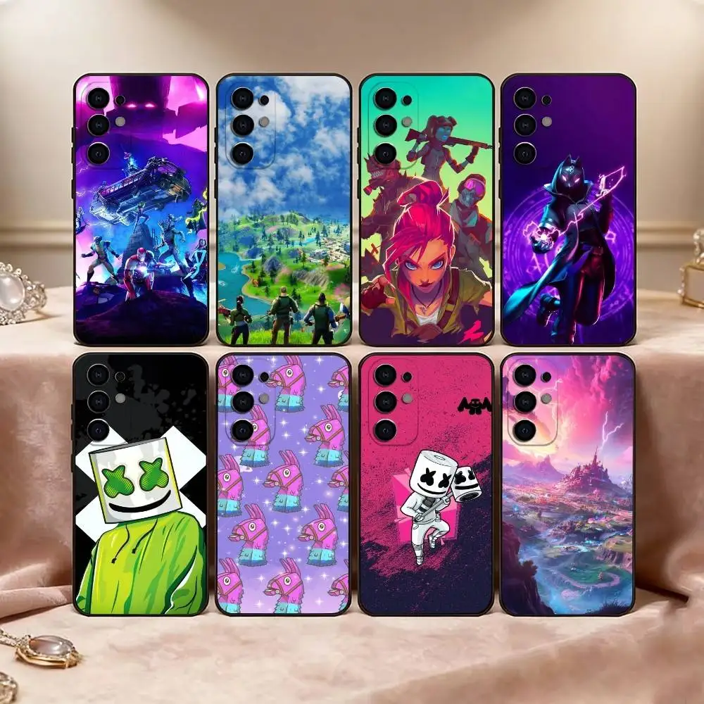 

Game F-Fortnite Phone Case For Samsung S25,S24,S21,S22,S23,S30,Ultra,S20,Plus,Fe,Lite,Note,10,Black Cover