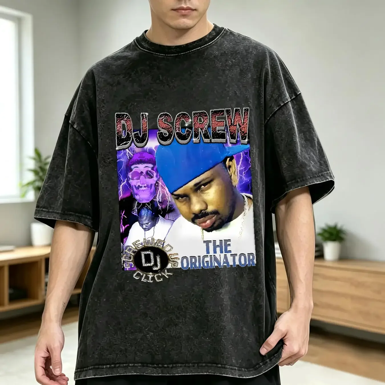 washed T Shirt DJ Screw Original Classic long or short sleeves vintage Washed designer clothes Unisex Versatile homme Casual