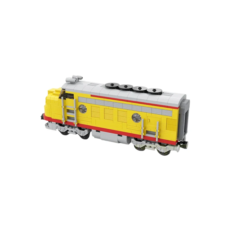 MOC DDA40X Diesel Locomotive Train Building Blocks Giant Heavy Freight Yellow American Engine Bricks Toy for Adult Gift
