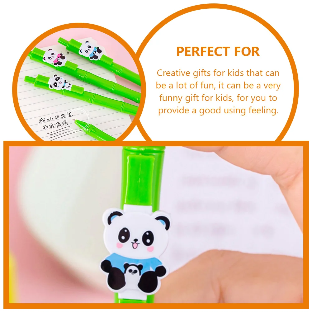 

8Pcs Panda Cartoon Gel Ink Pens Smooth Writing Comfortable Hold Unique Design Students Office School Stationery
