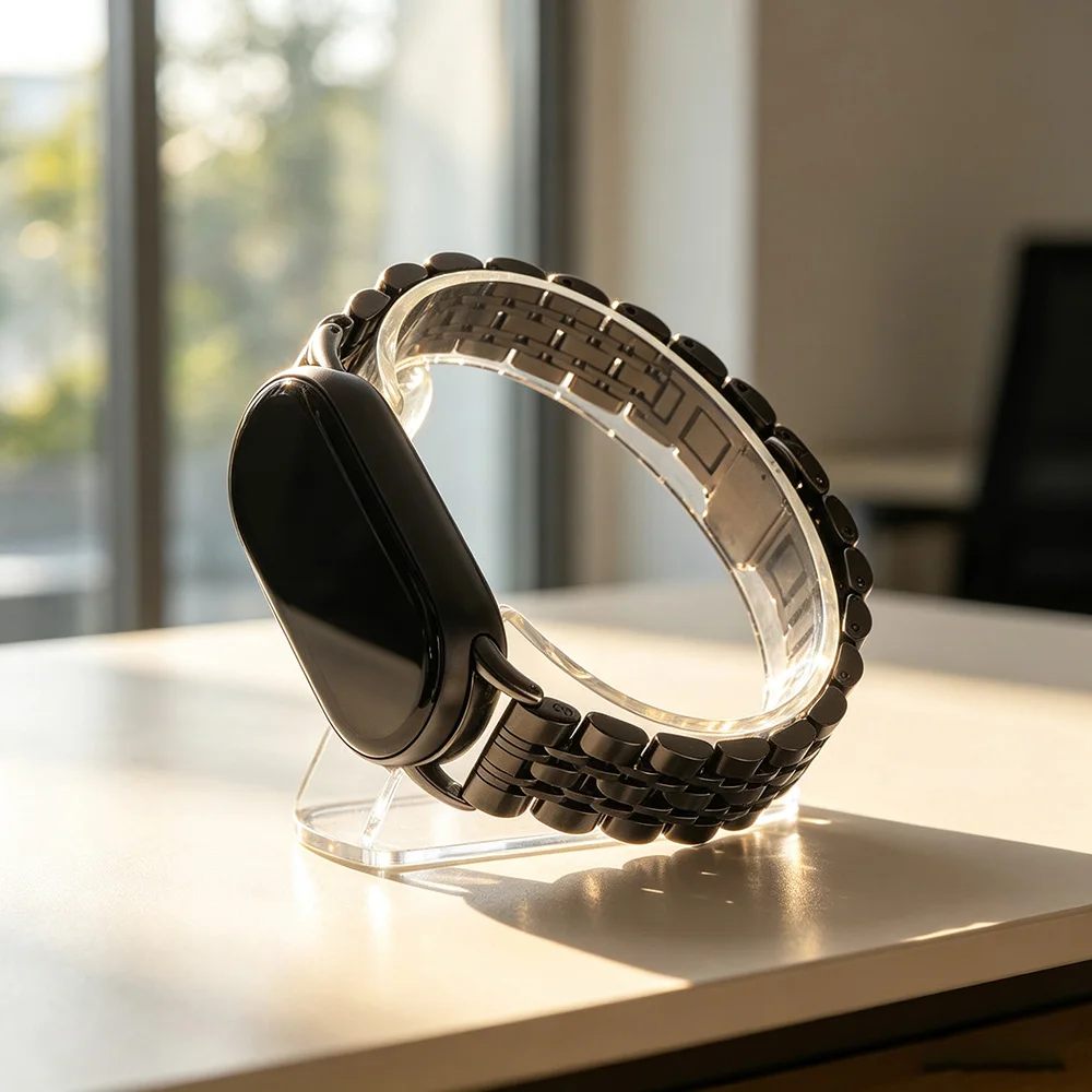 Bracelet en acier inoxydable YunStrap pour Xiaomi Band 8/9/10 NFC 8Pro/9Pro/10Pro, bracelet Redmi Watch 4/5/6, sept perles solides