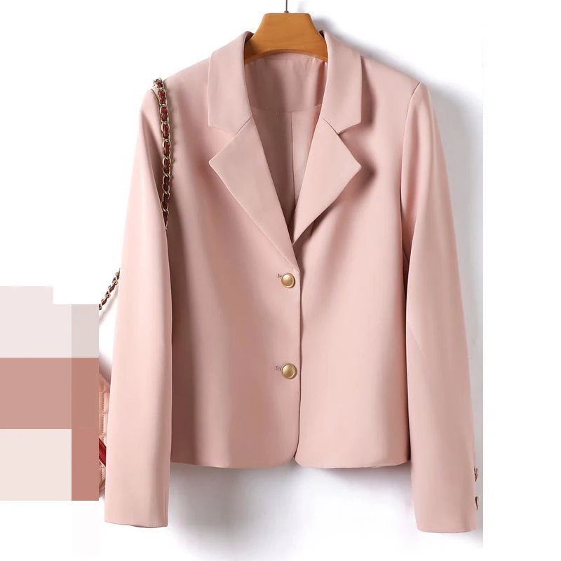 Short suit for spring and autumn 2023, new Korean version of British high-end casual suit for women  coats