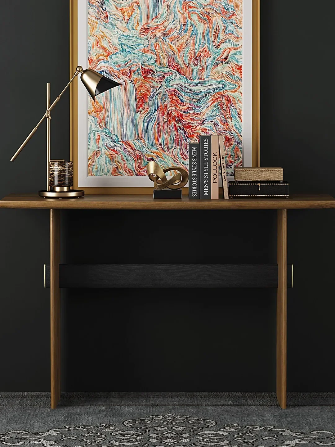 Nordic Expression Furniture Is Opposite The Door, Oak Solid Wood Is Extremely Narrow, And High-end Entrance Table