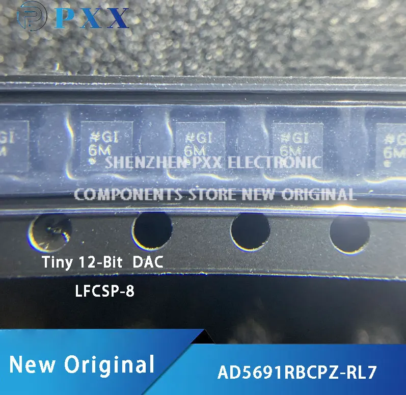 AD5691RBCPZ-RL7 Tiny 12-Bit I2C nanoDAC+  Digital to Analog Converters LFCSP-8 Marking:6M