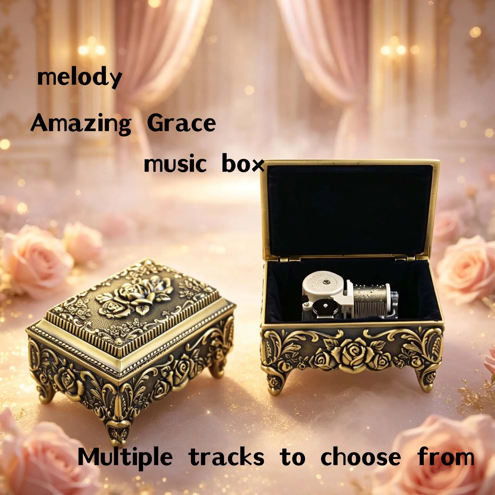ROSIKING ♫ Amazing Grace♫   Music Box Gifts for wife,mother, birthday, Christmas, New Year