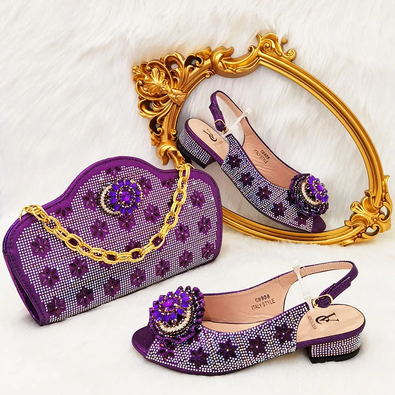 

Italian Style Sparkling Diamond Noble Lady Shoelace Bag Party Combination Large Size Shoe Bag Light Luxury Style Evening Clutch