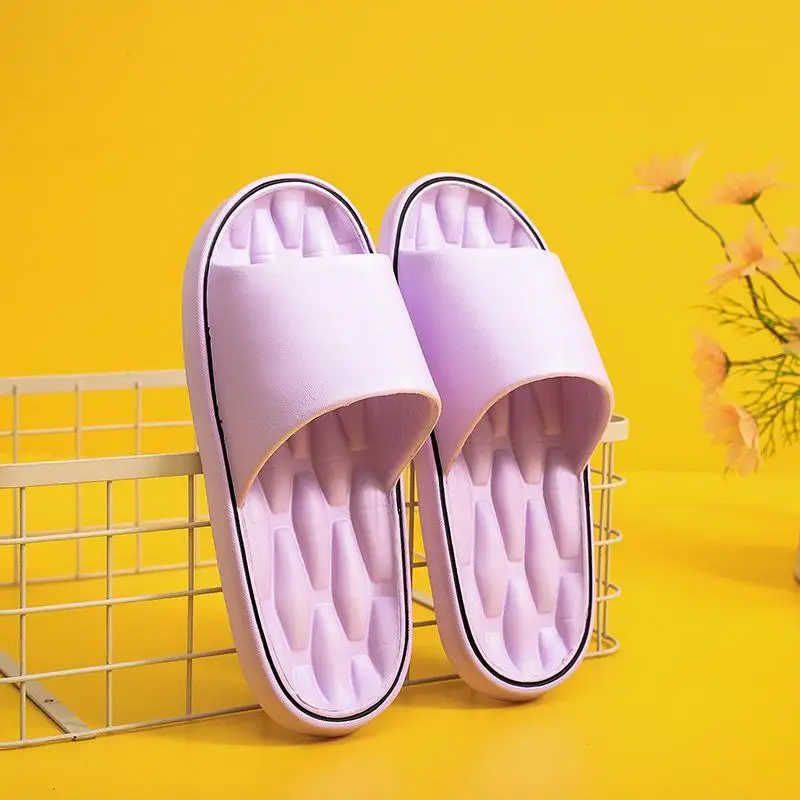 Modische superleichte Damen-Hausschuhe, rutschfeste EVA-elastische Schuhe, bunte Turnschuhe in der Tür, Badezimmer-Flip-Flops – Detail 25